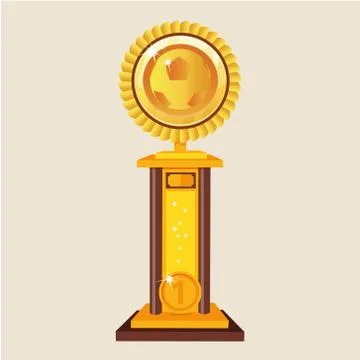 Soccer Trophy Stock Illustration