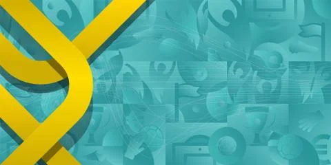 Soccer turquoise background, vector illustration Stock Illustration