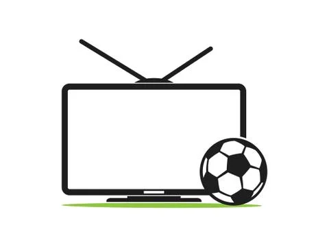 Soccer TV vector icon in a flat style isolated on white. Football TV. Sports  Stock Illustration