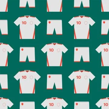 Soccer uniform template seamless pattern football club clothing vector Stock Illustration