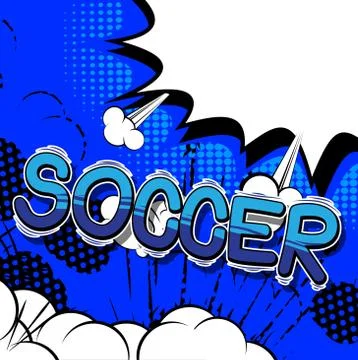 Soccer - Vector illustrated comic book style phrase. Illustrazione stock