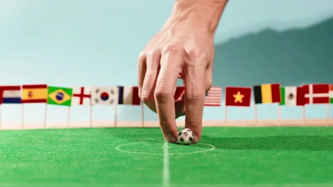 Soccer World Cup Champions On Table Stock Footage 221777899