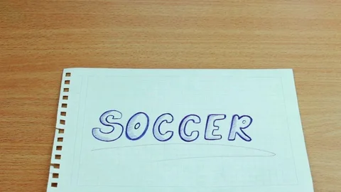 The soccerball jumps on a table Stock Footage 76946299