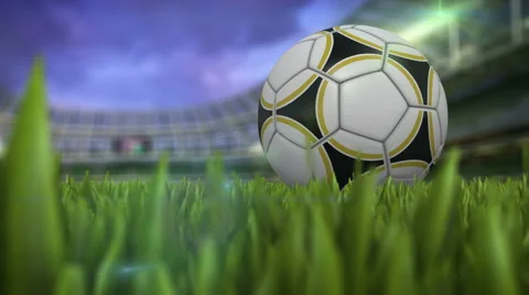Soccerball at stadium Stock Footage 49167569