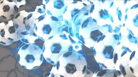 Soccerball transition Stock Footage 90945038