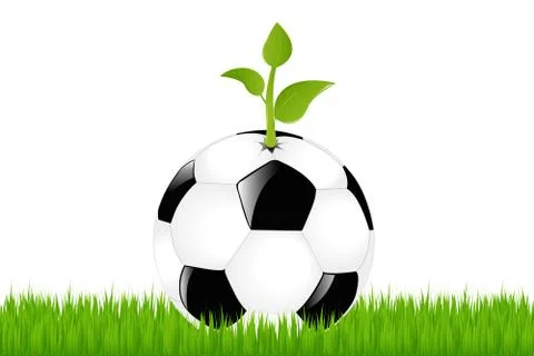 SoccerBallWithSprout Stock Illustration