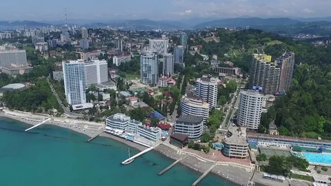 Sochi 2017 beaches Stock Footage 77088986