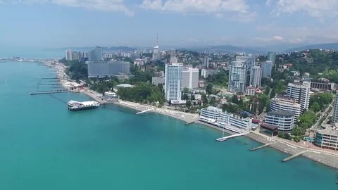 Sochi 2017 beaches Stock Footage 77089014