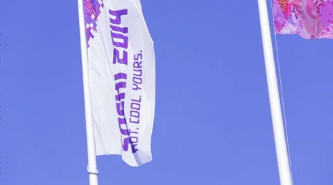 Sochi flag Olympic Stock Footage 36496453
