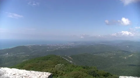 Sochi with the mountain view Ahun Stock Footage 8742941