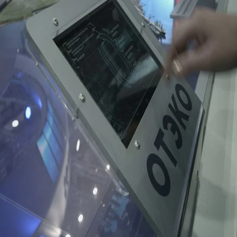 SOCHI, RUSSIA -  :4D simulator of flight in congress hall at Stock Footage 69480935