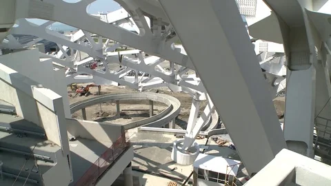 Sochi, Russia, on September 8, 2012. Construction of stadium Fisht Stock Footage 80411433