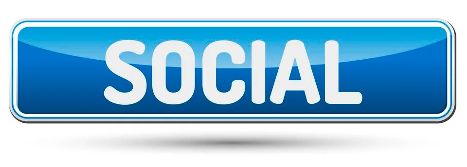 SOCIAL - Abstract beautiful button with text. Stock Illustration