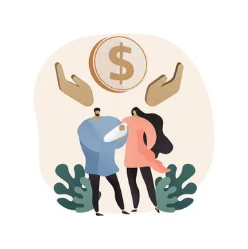 Social assistance abstract concept vector illustration. Stock Illustration