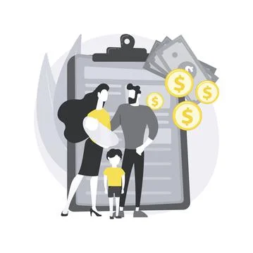 Social assistance abstract concept vector illustration. Stock Illustration