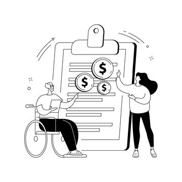 Social assistance abstract concept vector illustration. Stock Illustration