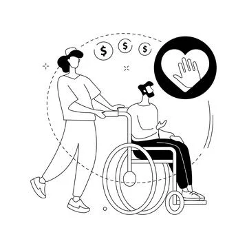 Social assistance abstract concept vector illustration. Stock Illustration