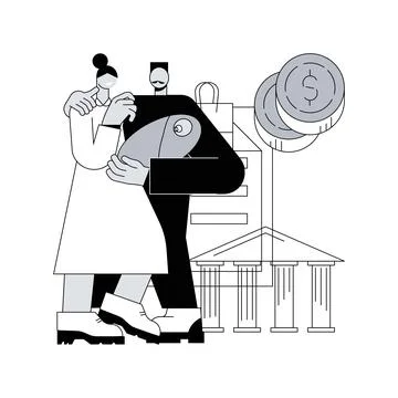 Social assistance abstract concept vector illustration. Stock Illustration