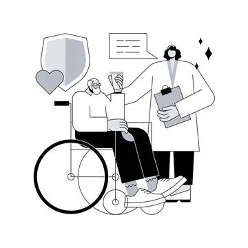 Social assistance abstract concept vector illustration. Stock Illustration