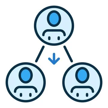 Social Behavior vector Sociology concept minimal blue icon Stock Illustration