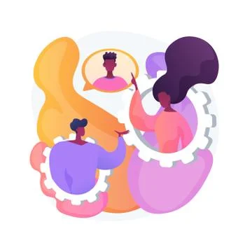 Social behaviour abstract concept vector illustration. Illustrazione stock