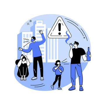 Social behaviour abstract concept vector illustration. Stock Illustration