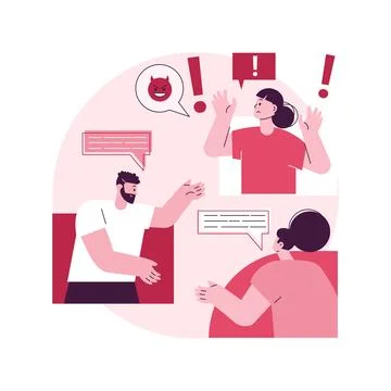 Social behaviour abstract concept vector illustration. Illustrazione stock