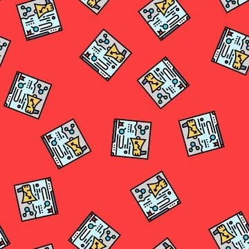 Social bookmarking seo vector seamless pattern Illustrazione stock