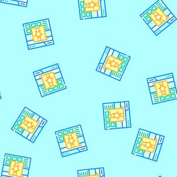 Social bookmarking seo vector seamless pattern Stock Illustration