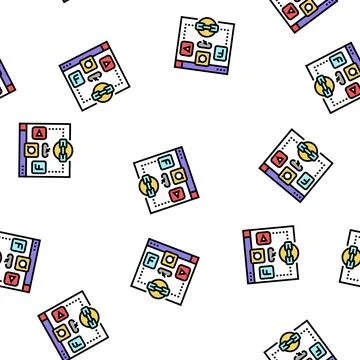Social bookmarking vector seamless pattern Illustrazione stock