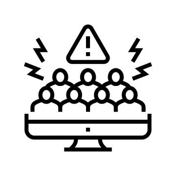Social boycott line icon vector illustration イラスト素材