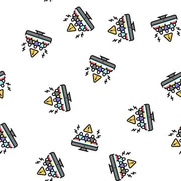 Social boycott vector seamless pattern Illustrazione stock