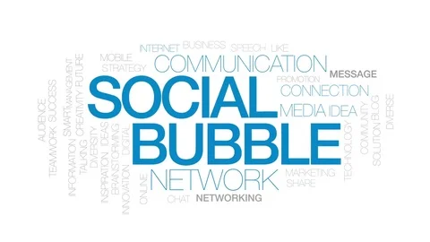 Social bubble animated word cloud, text design animation. Kinetic typography. Stock Footage 81447823
