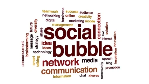 Social bubble animated word cloud, text design animation. Stock Footage 81745119