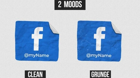 Social Button Crumpled Paper Stock After Effects