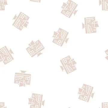 Social campaign glyph seamless pattern Stock Illustration