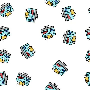 Social campaign vector seamless pattern Stock Illustration