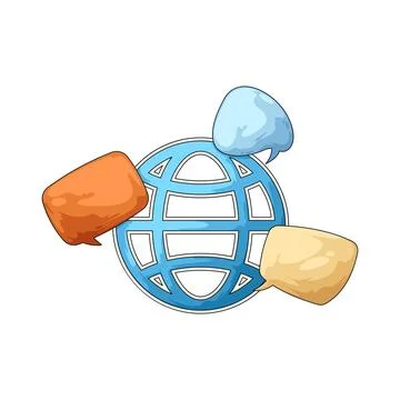 Social chat bubble illustration Stock Illustration