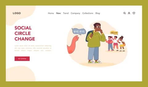 Social Circle Change concept. Flat vector illustration Illustrazione stock