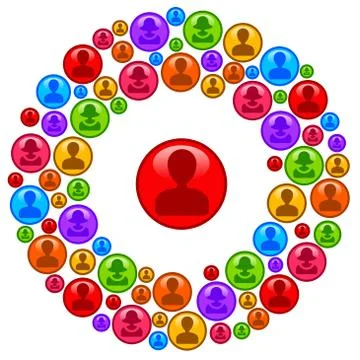 Social circle Stock Illustration