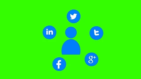 Social Circles Animation: Loop + Matte Video stock 70055948