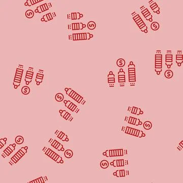 Social class consumer behavior line seamless pattern Stock Illustration