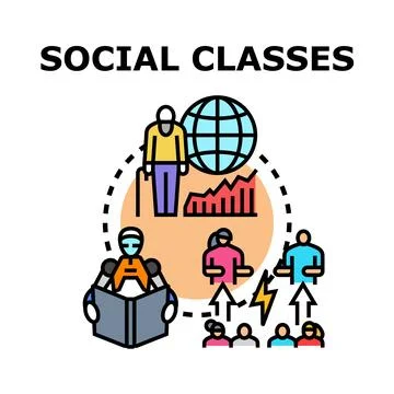 Social classes concept showing global social structure hierarchy Stock Illustration