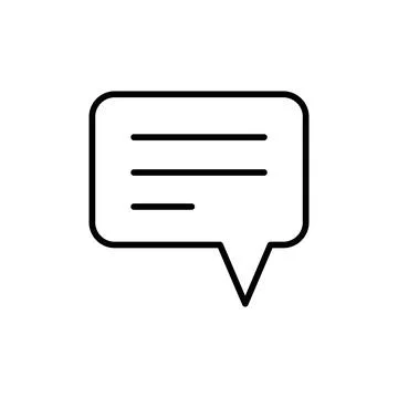 Social Comment Icon Ideal for Feedback and Interaction Stock Illustration