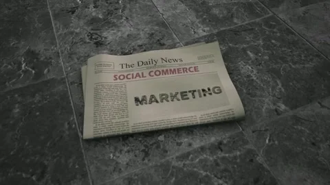 Social Commerce NEWSPAPER Stock Footage 343354240