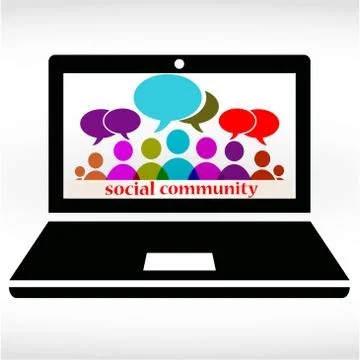 Social community chat Stock Illustration