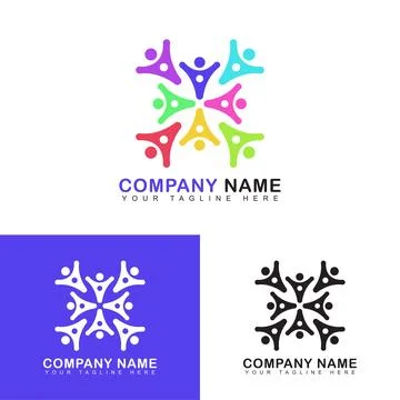 Social community logo vector Stock Illustration