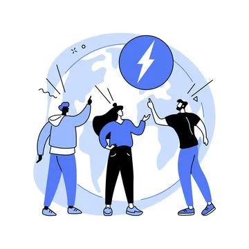 Social conflict abstract concept vector illustration. Stock Illustration