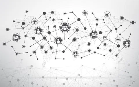 Social-connection map Illustration