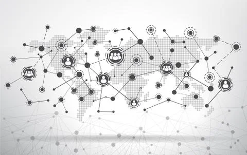 Social-connection map Illustration